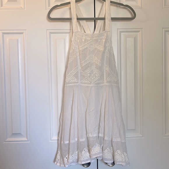 Free People Dresses & Skirts - NWT Free People Ivory Marrakesh CrissCross Tunic Dress • Large